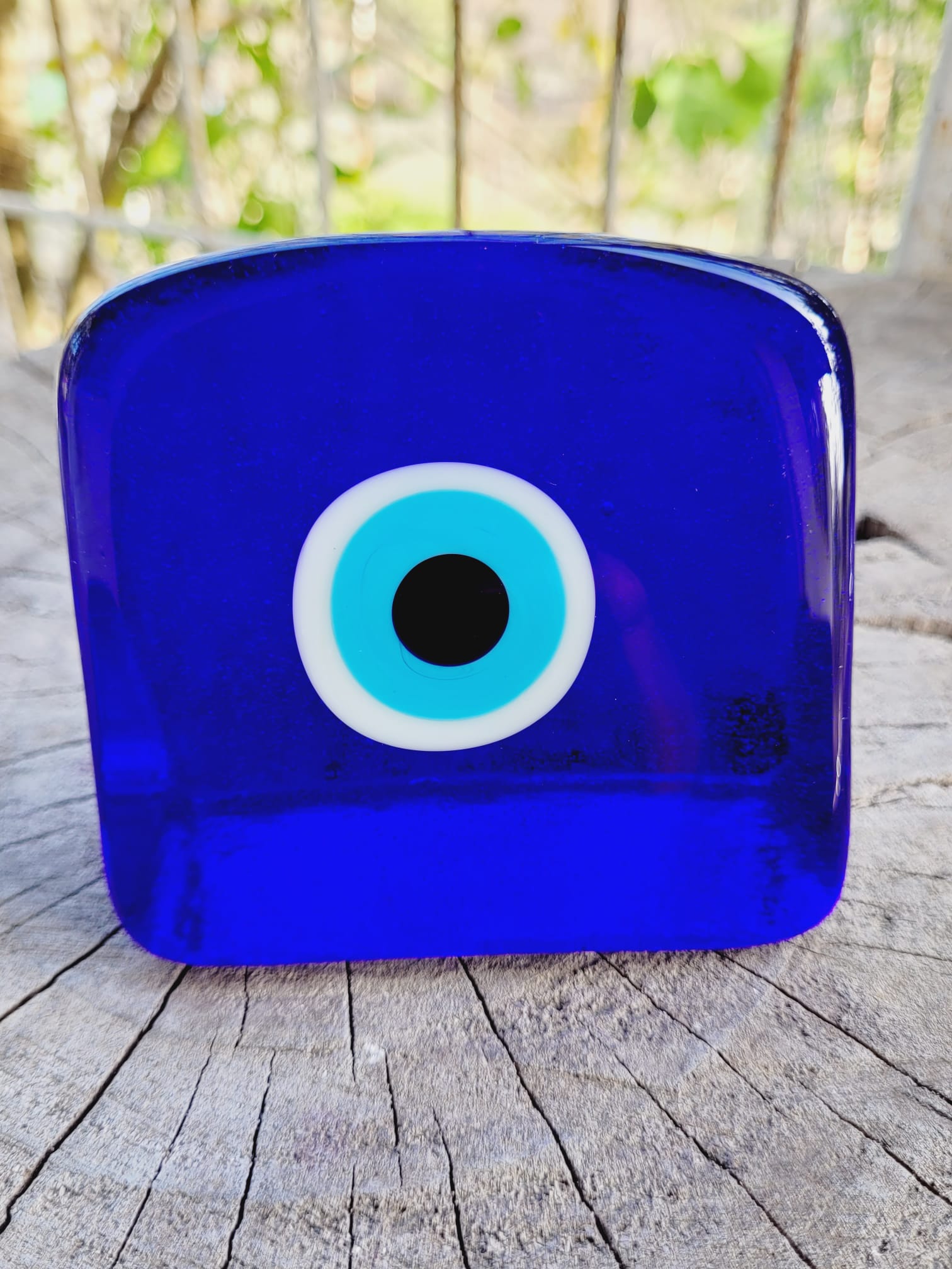 Blue Glass Evil Eye Tabletop Decor